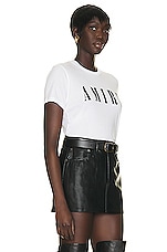Amiri Logo Tee in White, view 2, click to view large image.