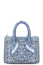 Amiri Bandana Micro Triangle Bag in True Blue, view 2, click to view large image.