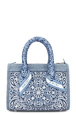 Amiri Bandana Micro Triangle Bag in True Blue, view 3, click to view large image.