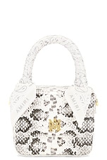 Amiri Snake Micro MA Bag in Alabaster, view 3, click to view large image.