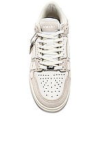Amiri Skel Top Low Sneaker in Alabaster, view 4, click to view large image.