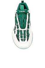 Amiri Bone Runner Sneaker in Alabaster & Green, view 4, click to view large image.