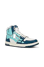 Amiri Skeltop High Sneaker in Blue, view 2, click to view large image.