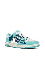 Amiri Skeltop Low Sneaker in Aqua, view 2, click to view large image.