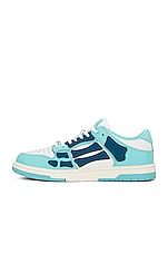Amiri Skeltop Low Sneaker in Aqua, view 5, click to view large image.
