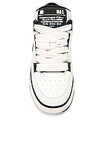 Amiri Ma 1 Sneaker in White & Black, view 4, click to view large image.