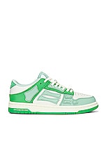 Amiri Skeltop Low Sneaker in Green, view 1, click to view large image.