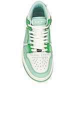 Amiri Skeltop Low Sneaker in Green, view 4, click to view large image.