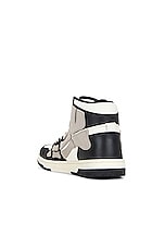 Amiri Skeltop High Sneaker in Black & Alabaster, view 3, click to view large image.