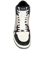 Amiri Skeltop High Sneaker in Black & Alabaster, view 4, click to view large image.