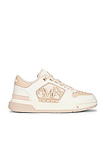 Amiri Classic Low Sneaker in White Pink, view 1, click to view large image.