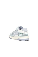 Amiri Boucle Skel Top Low Sneaker in Grey Blue, view 3, click to view large image.