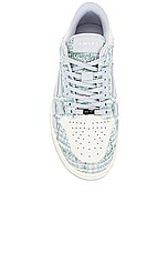Amiri Boucle Skel Top Low Sneaker in Grey Blue, view 4, click to view large image.