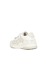 Amiri Boucle Skel Top Low Sneaker in Alabaster, view 3, click to view large image.