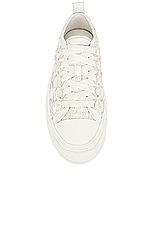 Amiri Boucle Stars Court Low Sneaker in Alabaster, view 4, click to view large image.