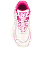 Amiri Ma Runner Sneaker in Fuschia Pink, White, & Silver, view 4, click to view large image.