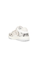 Amiri Snake Skel Top Low Sneaker in Alabaster, view 3, click to view large image.