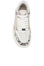 Amiri Snake Skel Top Low Sneaker in Alabaster, view 4, click to view large image.