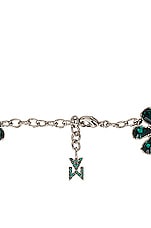 AMINA MUADDI Lily Choker in Emerald, view 4, click to view large image.