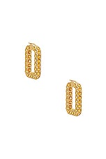 AMINA MUADDI Charlotte Hoop Earrings in Golden Topaz, view 1, click to view large image.