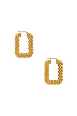 AMINA MUADDI Charlotte Hoop Earrings in Golden Topaz, view 3, click to view large image.