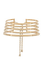 AMINA MUADDI Angelica Choker Necklace in Gold, view 1, click to view large image.
