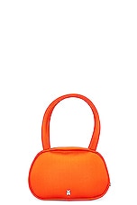 AMINA MUADDI Super Amini Satin Bella Bag in Orange, view 3, click to view large image.