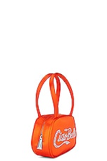 AMINA MUADDI Super Amini Satin Bella Bag in Orange, view 4, click to view large image.