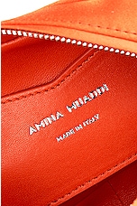 AMINA MUADDI Super Amini Satin Bella Bag in Orange, view 6, click to view large image.