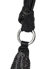 AMINA MUADDI Cameron Metal Mesh Bag in Black, view 7, click to view large image.