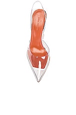 AMINA MUADDI Holli Glass Heel in Transparent, view 4, click to view large image.