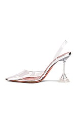 AMINA MUADDI Holli Glass Heel in Transparent, view 5, click to view large image.
