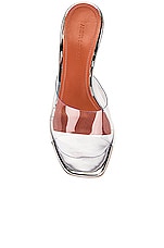 AMINA MUADDI Lupita Glass Wedge in Transparent, view 4, click to view large image.