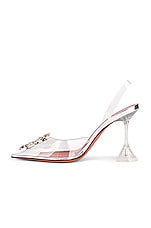 AMINA MUADDI Begum Glass Heel in Transparent, view 5, click to view large image.