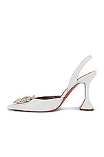 AMINA MUADDI Begum Nappa Sling Heel in White, view 5, click to view large image.