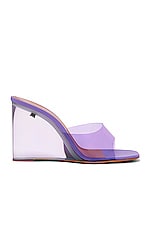 AMINA MUADDI Lupita Glass Wedge in Lilac, view 1, click to view large image.