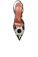 AMINA MUADDI Begum Glass Sling Heel in Black, view 4, click to view large image.