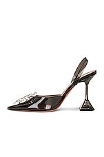 AMINA MUADDI Begum Glass Sling Heel in Black, view 5, click to view large image.