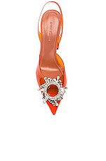 AMINA MUADDI Begum Glass Sling Pump in Sun, view 4, click to view large image.