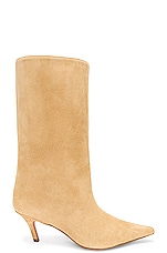 AMINA MUADDI Fiona Suede 60 Boot in Sand, view 1, click to view large image.