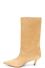 AMINA MUADDI Fiona Suede 60 Boot in Sand, view 5, click to view large image.