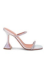 Mules Amina Muaddi Gilda - Talons Hauts Rose, Taille 38, Cuir, Neuf Avec Boîte