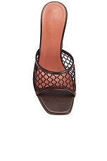 AMINA MUADDI Lupita Net 95 Slipper In Mocha in Mocha, view 4, click to view large image.