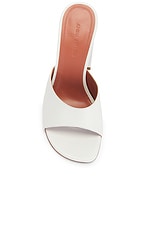 AMINA MUADDI Brigitte 95 Slipper Mule in White, view 4, click to view large image.