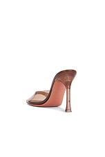 AMINA MUADDI Alexa 95 Glass Slipper Mule in Mocha, view 3, click to view large image.