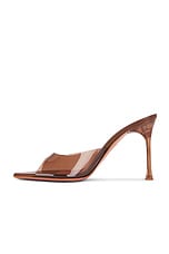 AMINA MUADDI Alexa 95 Glass Slipper Mule in Mocha, view 5, click to view large image.