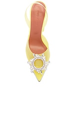 AMINA MUADDI Begum 95 Glass Sling Pump in Canary, view 4, click to view large image.