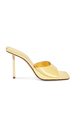 AMINA MUADDI Laura Slipper Mule in Mirror Gold, view 1, click to view large image.