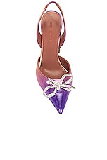 AMINA MUADDI Rosie Sling Pump in Sunset Ombre & White Crystal, view 4, click to view large image.