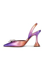 AMINA MUADDI Rosie Sling Pump in Sunset Ombre & White Crystal, view 5, click to view large image.